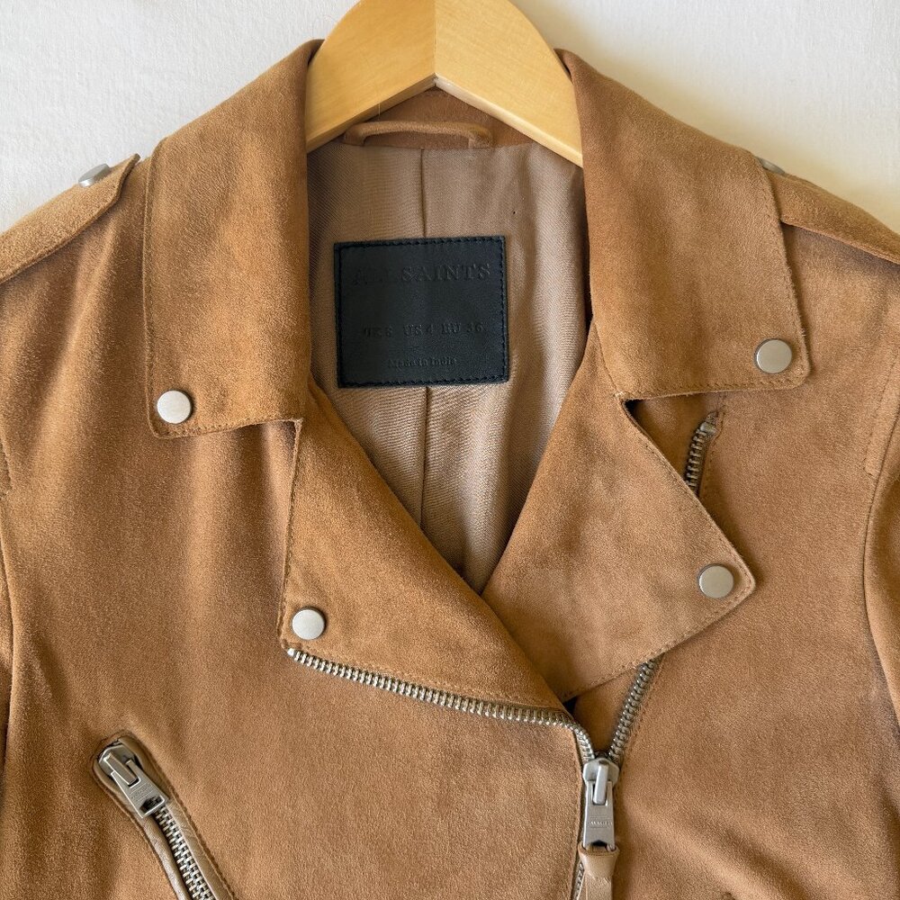 All Saints Richardson Suede Jacket - Picture 5 of 16